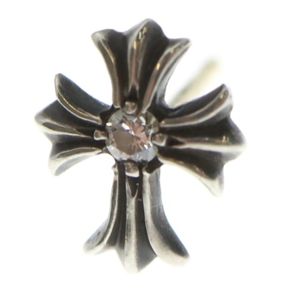 クロムハーツ  No2 CH CRS DIA/CHクロススタッド 1ダイヤ/シルバーピアス メンズ CHROME HEARTS（クロムハーツ） No2 CH CRS DIA CHクロススタッド 1