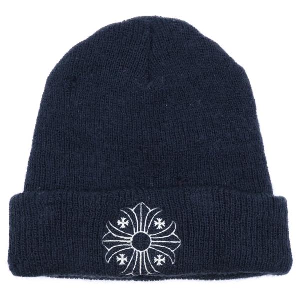 CHROME HEARTS クロムハーツ WOOL WATCH CAP CHプラス刺繍ウールビーニー ニットキャップ 帽子 ブラック
