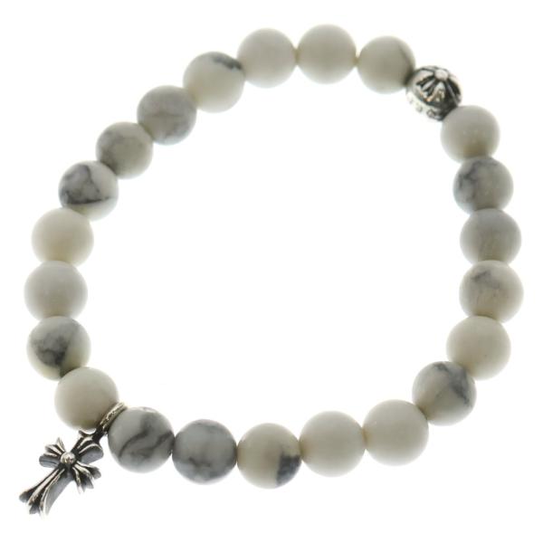クロムハーツCHROMEHEARTSビーズブレスレット ホワイトビーズ 6ｍｍ CHROME HEARTS（クロムハーツ） 6mm BEAD 6mmビーズブレス STACK CH