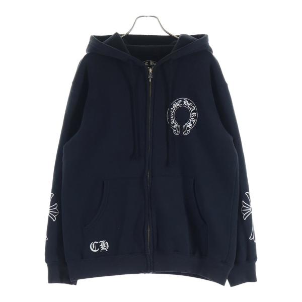 CHROME HEARTS（クロムハーツ） SWTSHRT HD ZIP 袖CHクロス バック