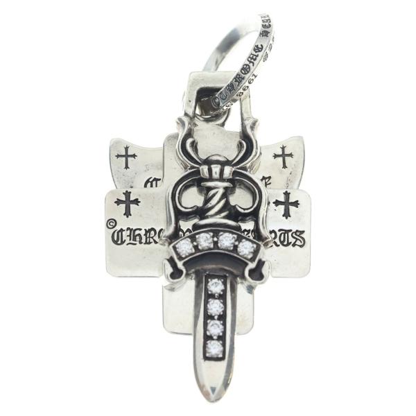 CHROME HEARTS クロムハーツ 3TRINKETS withOring P/DIA 3トリンケッツ オーリング PAVEダイヤ ネックレス ペンダントトップ シルバー CHROME HEARTS（クロムハーツ） 3TRINKETS withOring P/DIA 3