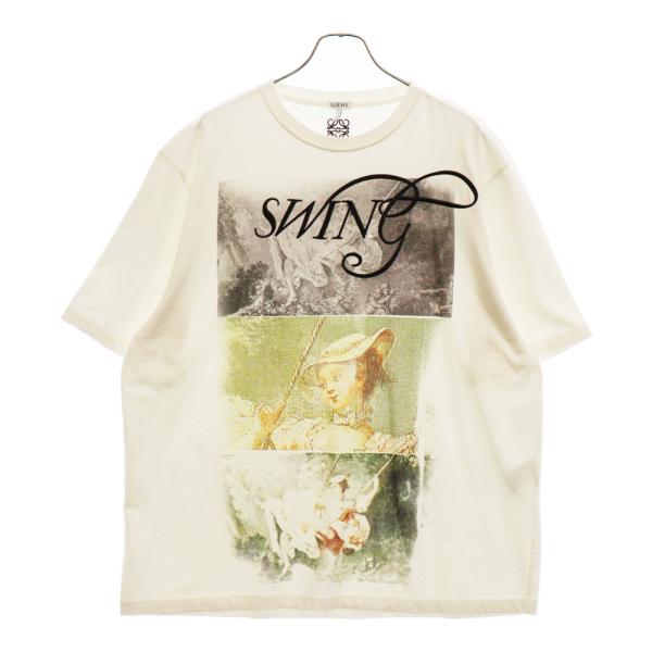 LOEWE ロエベ SWING 刺繍 半袖 Tシャツ カットソー ホワイト  
