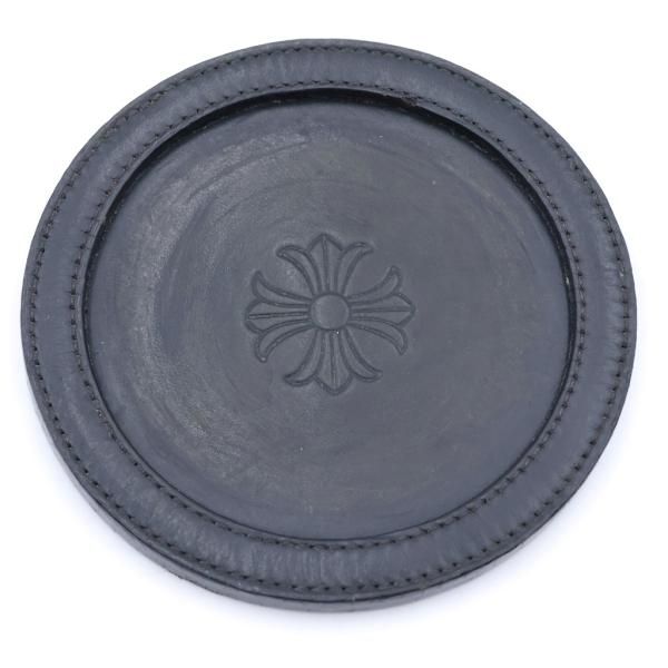 CHROME HEARTS クロムハーツ COASTER CHプラス レザーコースター ブラック