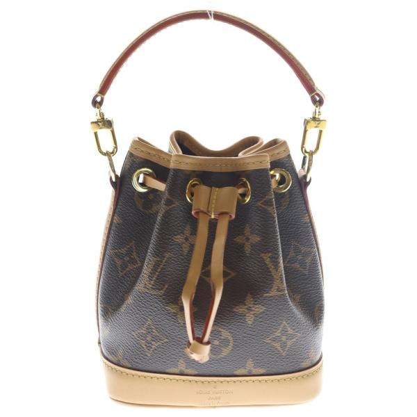 LOUIS VUITTON ルイヴィトン モノグラム ナノノエ レザー 2WAY ハンドバッグ ショルダーバッグ ゴールド金具 ブラウン M81266 LOUIS VUITTON（ルイ・ヴィトン） モノグラム ナノノエ レザー 2WAY
