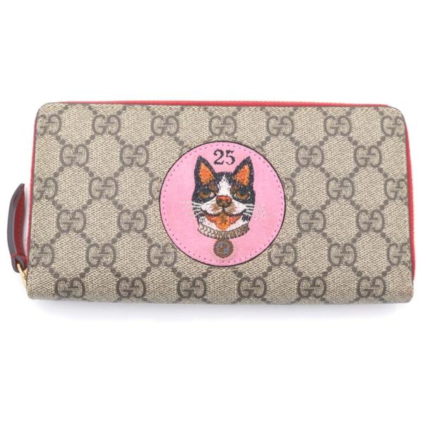 GUCCI（グッチ） GGスプリーム ボスコ ラウンドファスナー長財布