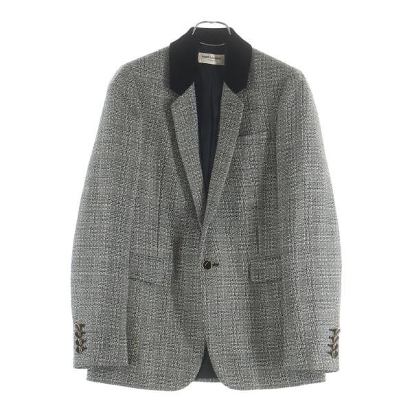 SAINT LAURENT PARIS ツイードテーラードジャケット 44 Yves Saint Laurent（イヴ・サンローラン） ツイードテーラード