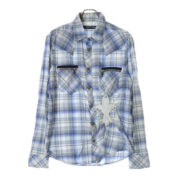 CHROME HEARTS クロムハーツ チェック総柄 BSフレア レザー