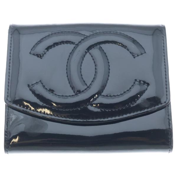CHANEL（シャネル） ココマーク パテントレザー エナメル 二つ折り財布