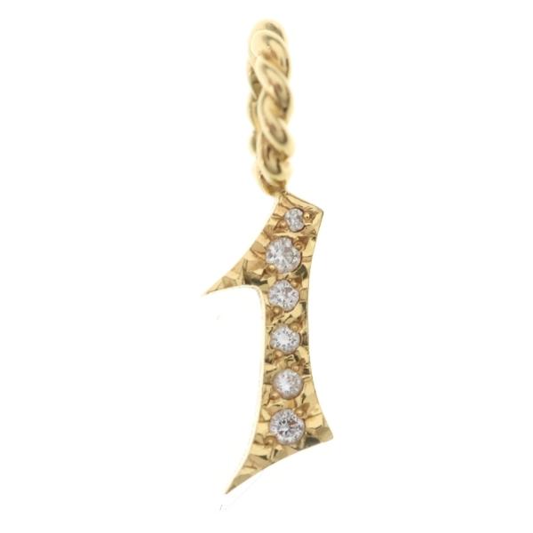 SJX エスジェイエックス DIAMOND NUMBER CHARM 「1」 K18 YG ダイヤ0.04ct ダイヤペンダント ネックレストップ ナンバー SJX エスジェイエックス DIAMOND NUMBER CHARM 「1」 K18 YG ダイヤ