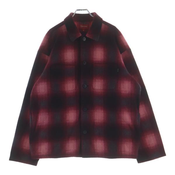 SUPREME シュプリーム 20AW Shadow Plaid Fleece shirt オンブレ フリース チェック シャツ レッド Supreme（シュプリーム） 20AW Shadow Plaid Fleece shirt オンブレ