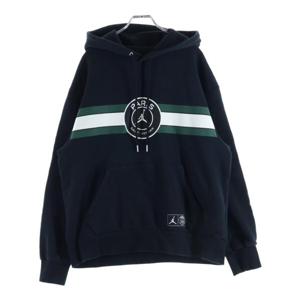 NIKE ナイキ ×Paris Saint Germain ×パリサンジェルマン フロントロゴプリント プルオーバーパーカー フーディ ブラック DJ3928-010 NIKE（ナイキ） ×Paris Saint Germain ×パリサンジェルマン フロント