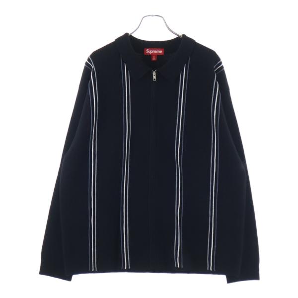 Supreme ストライプ長袖ポロニットシャツ Supreme（シュプリーム） 25AW Stripe Zip Up Polo Sweater ジップ