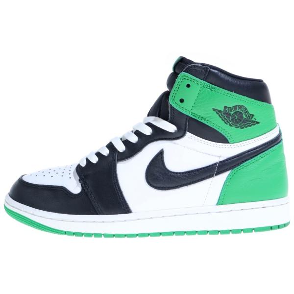 NIKE ナイキ AIR JORDAN 1 HI Black and Lucky Green DZ5485-031 エアジョーダン1 ラッキーグリーン ハイカットスニーカー US11/29cm
