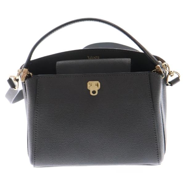 Valextra ショルダーバッグ 2way ブレラ レザー ダークグレー Valextra ヴァレクストラ ブレラ マイクロ 2wayショルダーバッグ