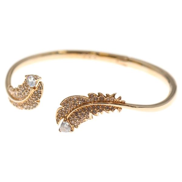 SWAROVSKI（スワロフスキー） 羽 フェザー バングル ブレスレット GP