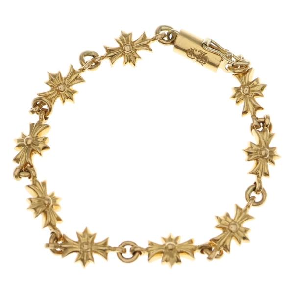 22kコーティング　タイニー　チェーンブレスレット　16、18、20、22cm CHROME HEARTS（クロムハーツ） 22K TNY E CH PLS タイニーE CHプラス