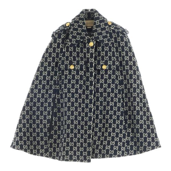 GUCCI（グッチ） GGジャガード フェルトウール ケープ コート