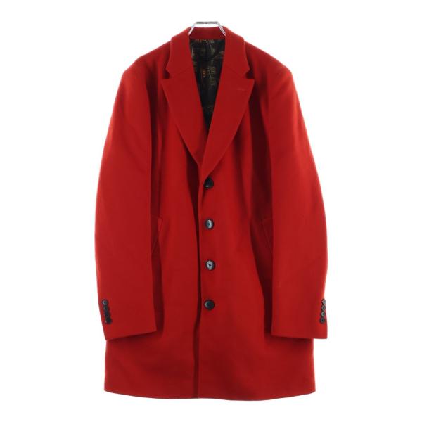 美品 ポールスミス チェスターコート 中綿ダウンコート Paul Smith（ポール・スミス） 裏地総柄 チェスターコート レッド PL