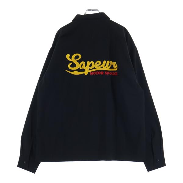 SAPEur サプール　ボーリングシャツ　L SAPEur サプール ワッペン/チェーン刺繍 ボーリング長袖シャツ