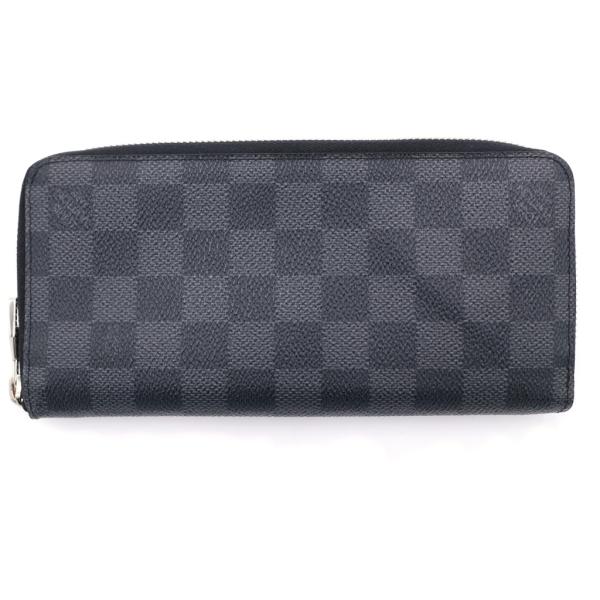 ルイヴィトン　ダミエ　ジッピーウォレット ブラックレザー ジッパー長財布 LOUIS VUITTON（ルイ・ヴィトン） ダミエ ジッピーウォレット ラウンド
