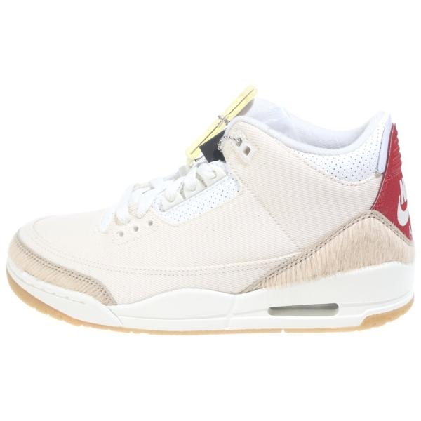 ナイキ ×LEVI'S AIR JORDAN 3 RETRO ECRU DENIM リーバイス エアジョーダン3 エクリュデニム ハイカットスニーカー クリーム IR0910-400