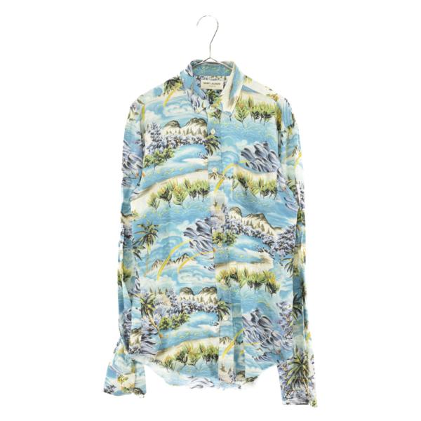 サンローランパリ 16SS エディ期 ハワイアンプリント 長袖 サンローランパリ 16SS エディ期 ハワイアンプリント 長袖