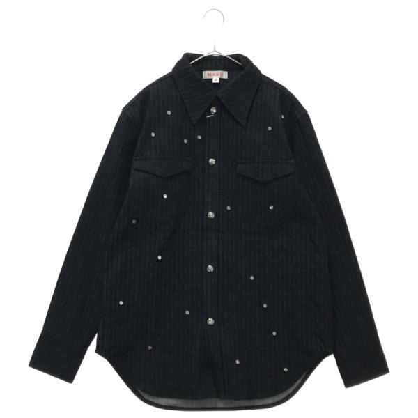 美品【サイズ M】STUD HOMME　スタッドオム　デニムシャツ　スタッズ　青 Amazon.co.jp: [ディースクエアード] シャツ メンズ ICON