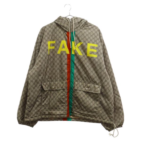 GUCCI グッチ 20AW Fake/Not Print GG Nylon Jacket フェイク GUCCI グッチ 20AW Fake/Not Print GG Nylon Jacket フェイク