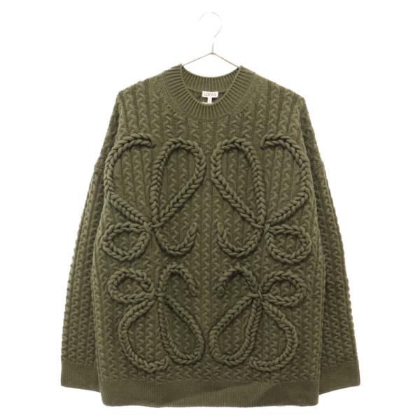 LOEWE（ロエベ） 21AW ケーブル アナグラム ニット ウールニット長袖