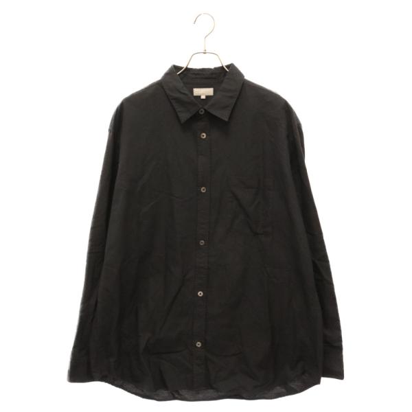 MARGARET HOWELL / 長袖シャツ/S/コットン/BEG/無地/579-2250012 MARGARET HOWELL マーガレットハウエル コットン 長袖シャツブラック