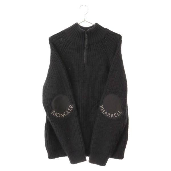 MONCLER モンクレール 23AW×Pharrell Williams CICLISTA TRICOT ファレルウィリアムズ ローゲージニットセーター ブラック I209R9F00001 M1172 shopbring_9024b260046