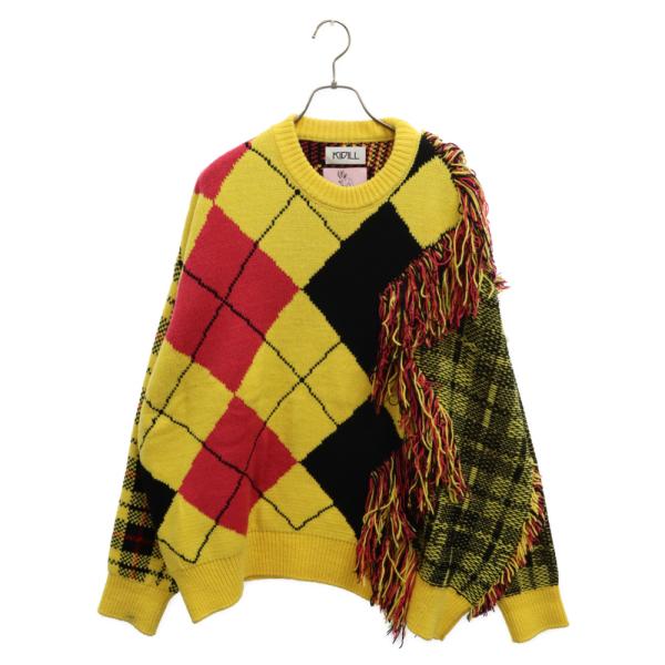 KIDILL rurumu アーガイルタータンニット KIDILL（キディル） × rurumu Destroy Argyle Tartan Pullover Knit