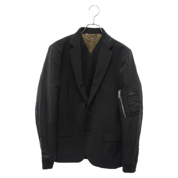 【美品】DIESEL テーラードジャケット MA-1袖ドッキング デザイン 美品】DIESEL テーラードジャケット MA-1袖ドッキング デザイン DIESEL