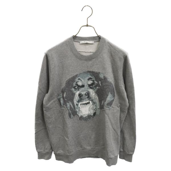 GIVENCHY 犬アートプリント スウェット GIVENCHY ドーベルマン プリント トレーナー 黒