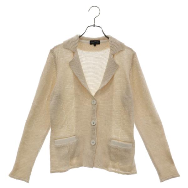 LANVIN（ランバン） テーラードカラー シルク ニット カーディガン