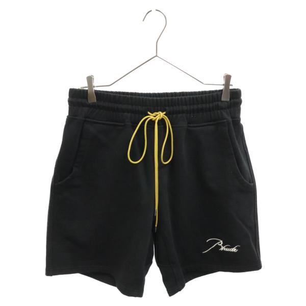 Rhude 黒 ショートパンツ XL RHUDE ルード フロントロゴ スウェット ショーツ ショートパンツ