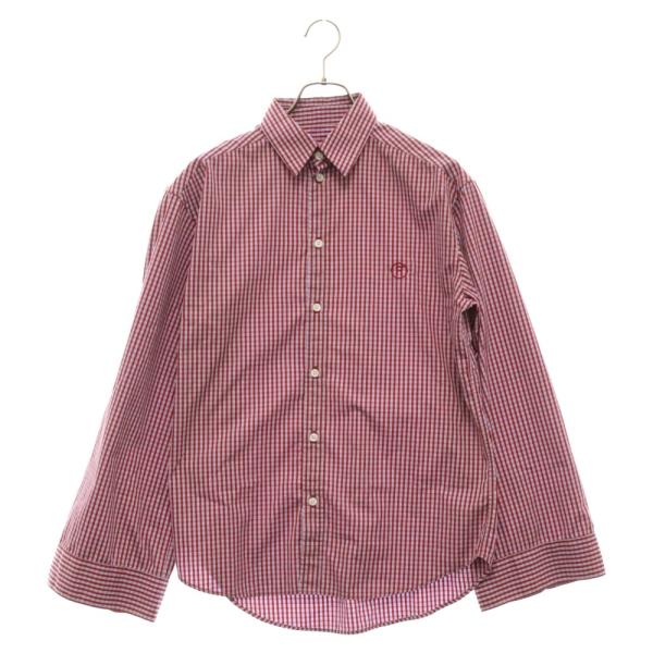 MARTINE ROSE マーティンローズ ロゴ刺繍 チェック柄 レギュラー MARTINE ROSE マーティンローズ ロゴ刺繍 チェック柄 レギュラー