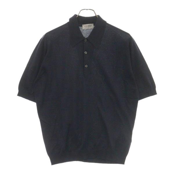 ジョンスメドレー　半袖ポロシャツ　コットン　ネイビー　L JOHN SMEDLEY（ジョンスメドレー） 半袖ポロシャツ メンズ