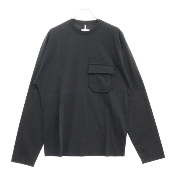 OAMC ブラック 長袖カットソー 左袖ポケット付き shopbring_9024j060015