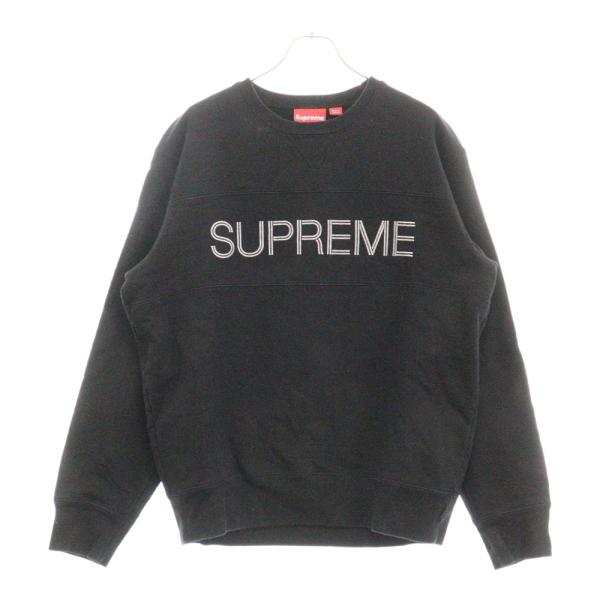 Supreme SUPREME シュプリーム 17AW Zig Zag Stitch Panel Crewneck 