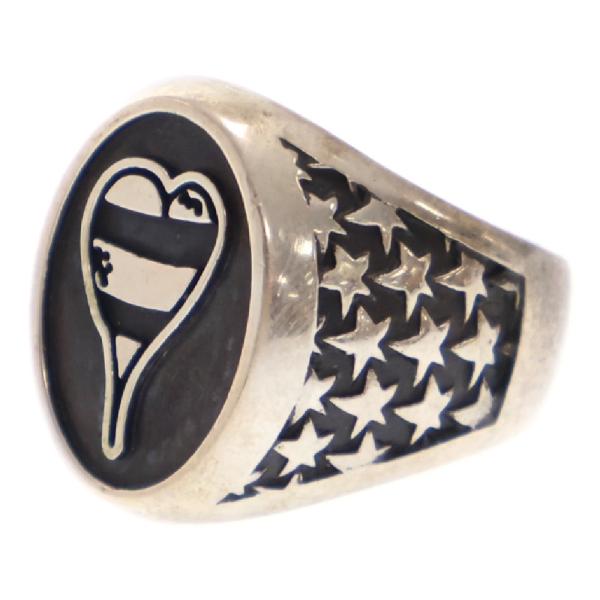 CHROME HEARTS クロムハーツ PPO CAMEO STRIPED HEART RING CHROME HEARTS クロムハーツ PPO CAMEO STRIPED HEART RING