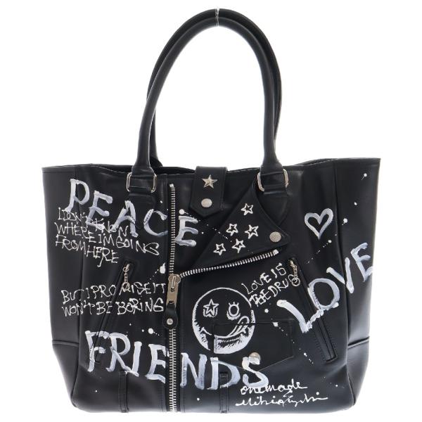 ONEMADE ワンメイド1点物 東京クラッシック限定品ハンドペイント バッグ SCHOTT ショット ×ONE MADE RIDERS TOTE BAG ワンメイド