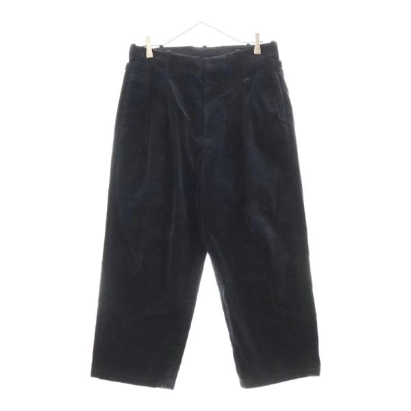 A.PRESSE アプレッセ 24AW Vintage Corduroy Trousers プリーツ テーパード コーデュロイパンツ ネイビー 24AAP-04-16H A.PRESSE アプレッセ 24AW Vintage Corduroy Trousers プリーツ