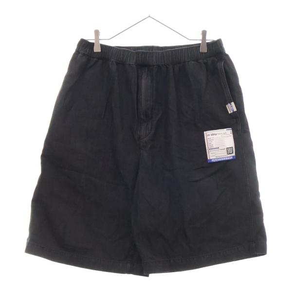ミハラヤスヒロCotton Satin Shorts BLACK38 Maison MIHARA YASUHIRO: Black Cotton Satin Cargo Shorts | SSENSE