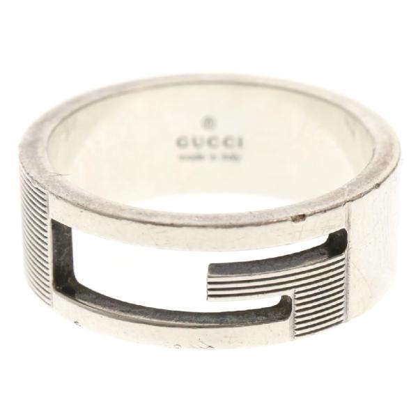 GUCCI グッチ リング 指輪 ブランデッドG ロゴ 20号 シルバー GUCCI（グッチ） ブランデッド レギュラー Gリング 指輪 シルバー 20号