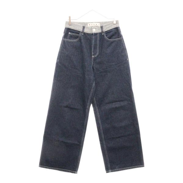 マルニ　デニム パンツ　ワイドパンツ　sale MARNI（マルニ） ストレート ワイド デニム パンツ インディゴ