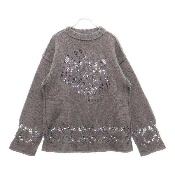 Tamme タム 23AW EAGLE PATTERN DAMAGE KNIT ウール混イーグルダメージ