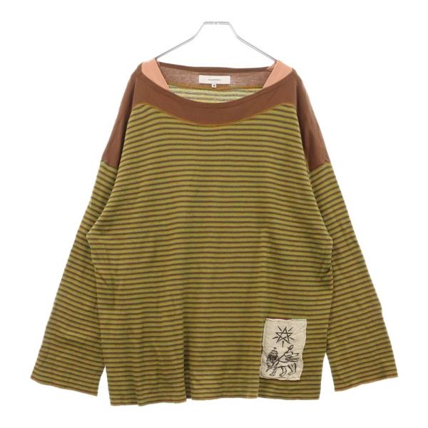 サスクワァッチファブリックス　ボートネック　ボーダー　ワッフル　カットソー サスクワッチファブリックス 23SS BOAT NECK BORDER WAFFLE