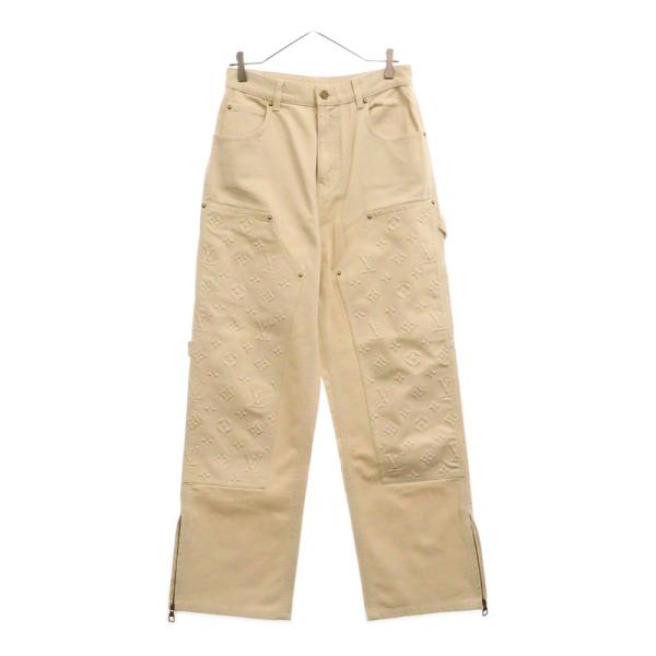 極美品 LOUIS VUITTON コットン リネン カーゴ パンツ 40 LOUIS VUITTON（ルイ・ヴィトン） 23SS モノグラム カーペンター