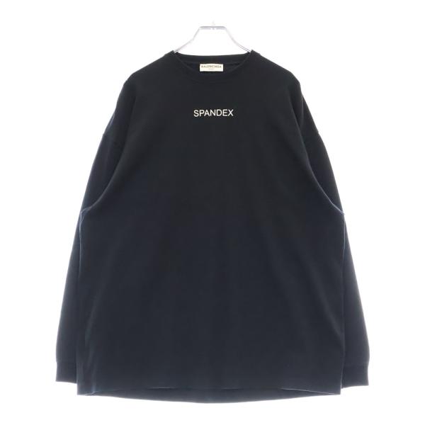 BALENCIAGA 黒 長袖カットソー BALENCIAGA（バレンシアガ） SPANDEX LOGO L/S TEE スパンデックス